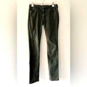 AG Adriano Goldschmidt ‘The Prima’ cigarette leg distressed green pant, size 27R